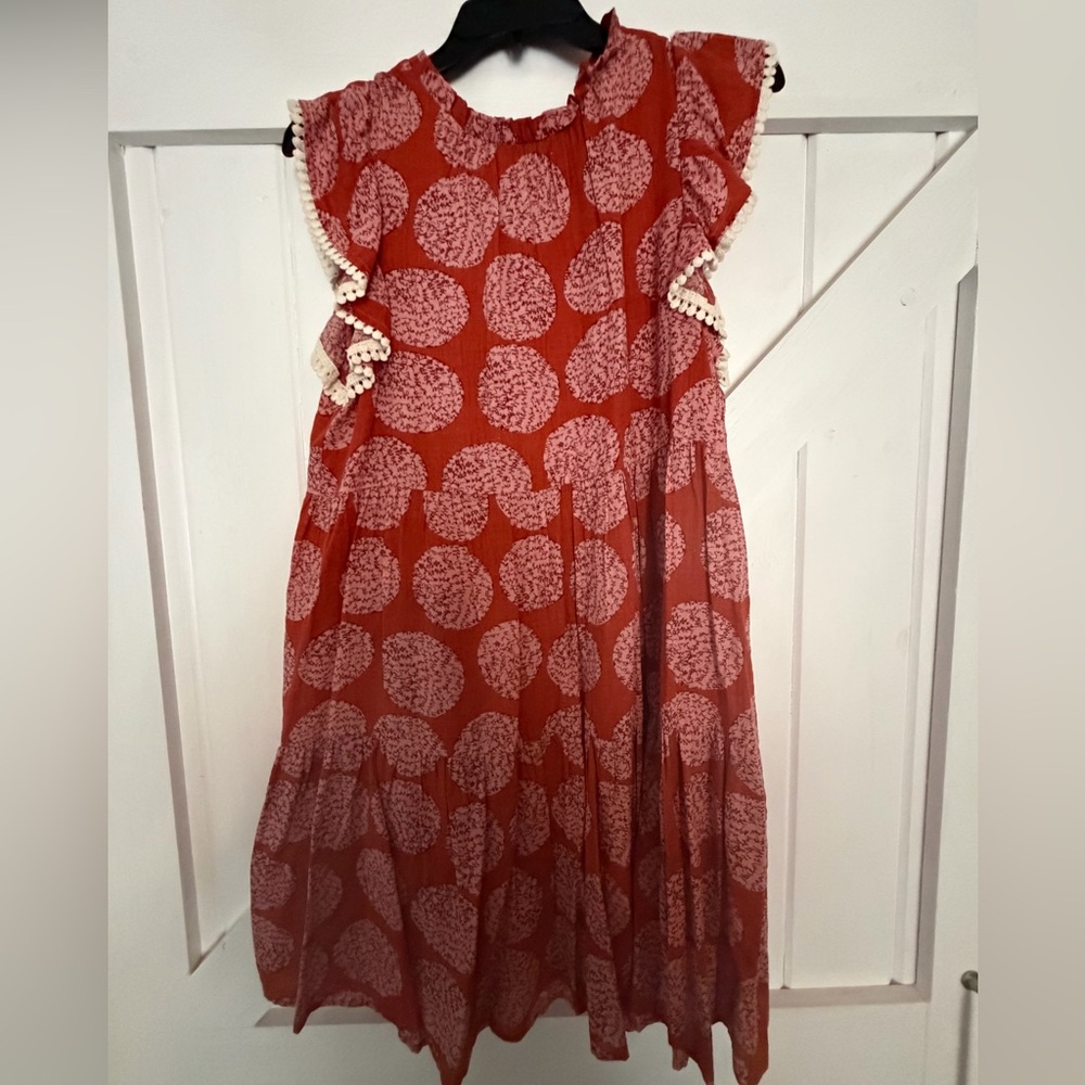 THML orange and pink Mini Dress with cream accents